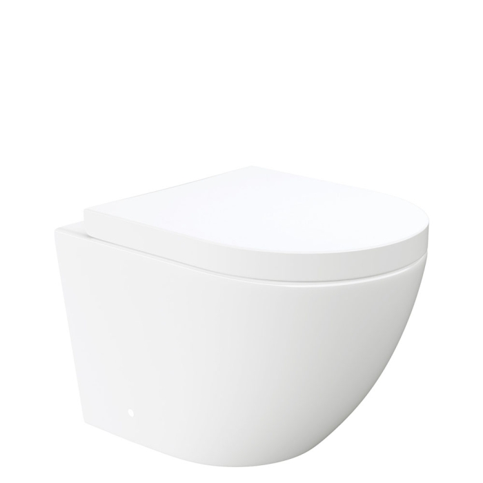 fienza Koko Tornado Flush Wall Hung Toilet Suite Gloss White