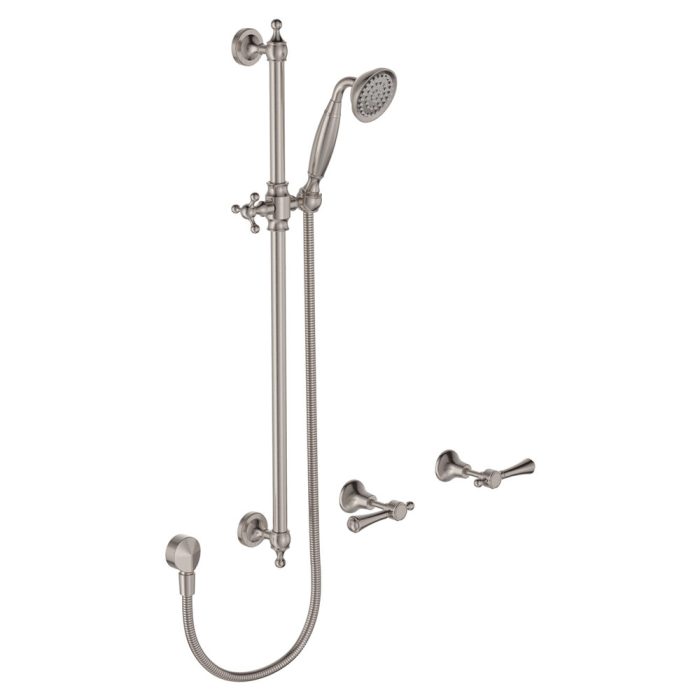 fienza Lillian Lever Rail Shower Set Brushed Nickel