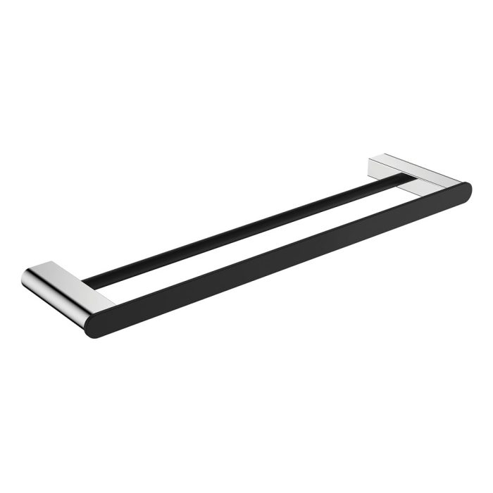 fienza Lincoln Double Towel Rail 600 mm Mixed Finish