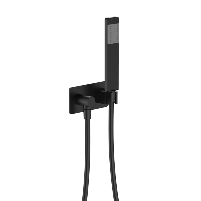 fienza Lincoln Hand Shower Rectangular Plate Matte Black