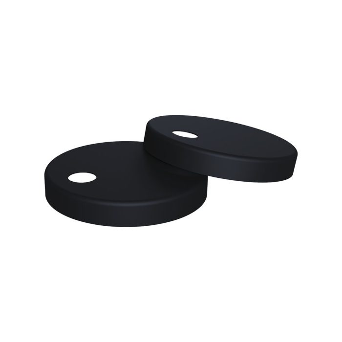 fienza Matte Black Seat Hinge Covers for Slim Seats