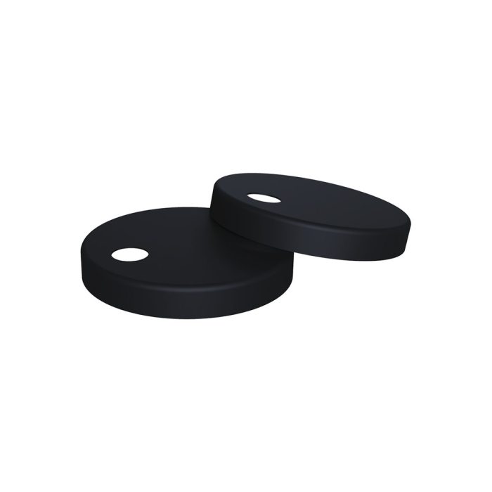 fienza Matte Black Seat Hinge Covers for Standard Seats