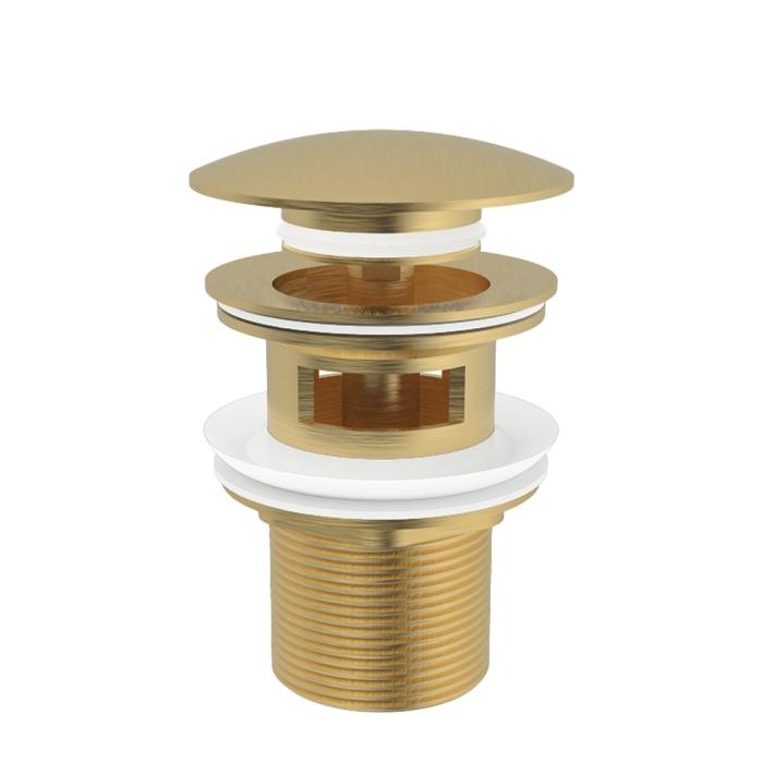 fienza Metal Cap Pop-Up Waste 32mm with Overflow Urban Brass
