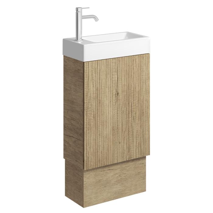 Fienza Minka 450 Vanity On Kickboard No Overflow Scandi Oak
