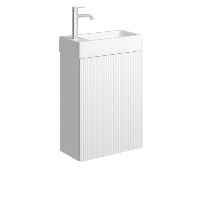 fienza Minka 450 Wall-Hung Vanity No Overflow Satin White