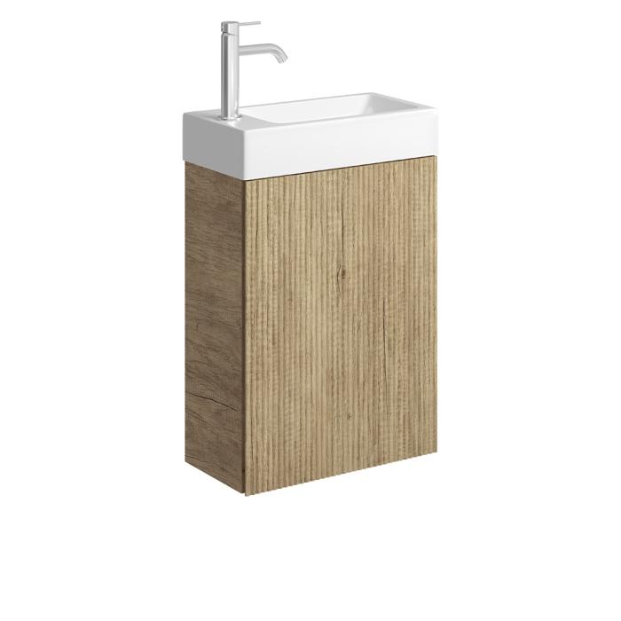 fienza Minka 450 Wall-Hung Vanity No Overflow Scandi Oak