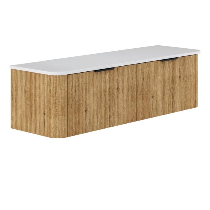 fienza Minka Curved Scandi Oak 1500 Wall Hung Cabinet