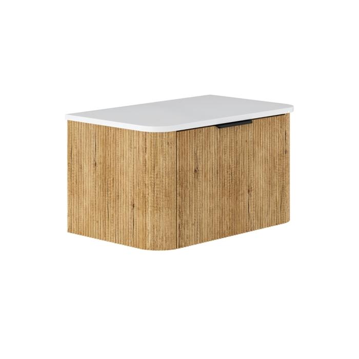 Fienza Minka Curved Scandi Oak 750 Wall Hung Cabinet