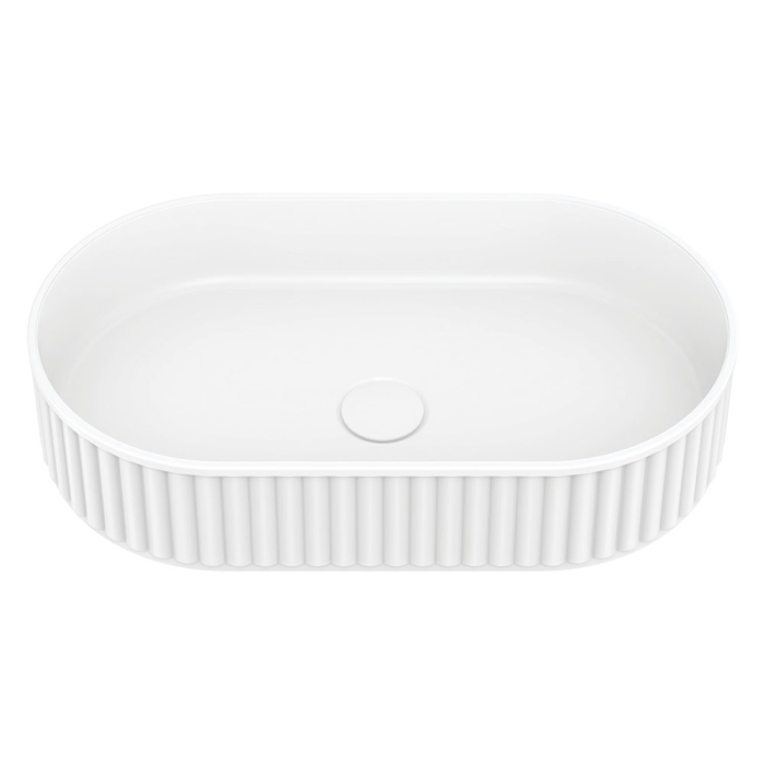fienza Minka Pill Solid Surface Above Counter Basin Matte White