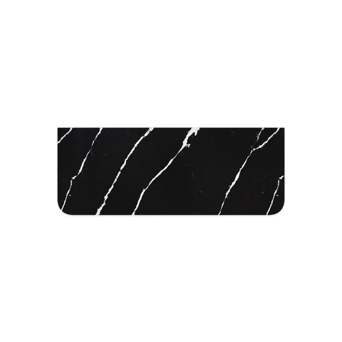 fienza Nero Vena Silica Free Stone Top Curved Full Depth 1200mm