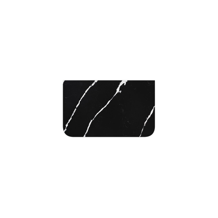 fienza Nero Vena Silica Free Stone Top Curved Full Depth 750mm