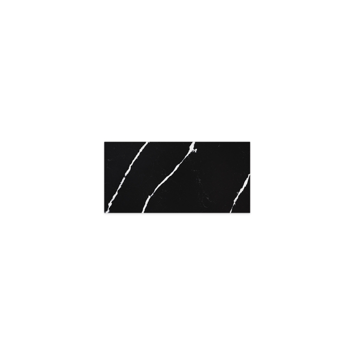Fienza Nero Vena Silica Free Stone Top Ensuite Depth 750mm