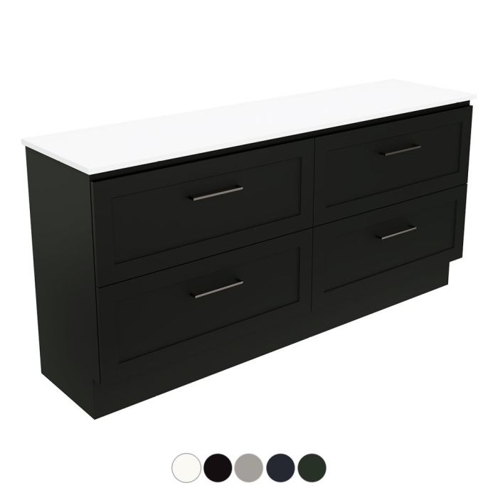 Fienza Newport All Drawer 1800 Double Bowl Floor Standing Vanity