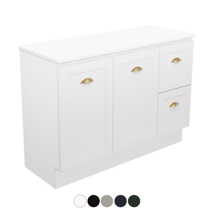 Fienza Newport Door & Drawer 1200 Single Bowl Floor Standing Vanity