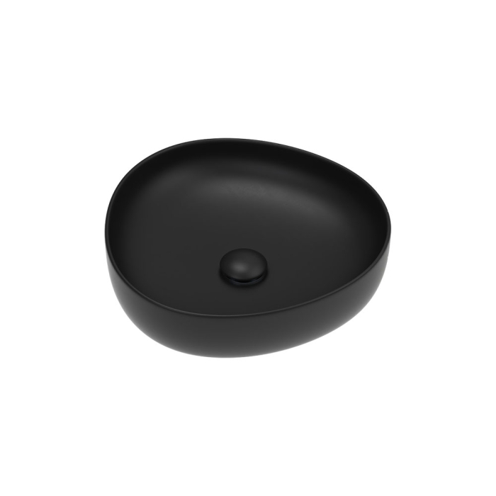 fienza Pebble Small Above Counter Basin Matte Black