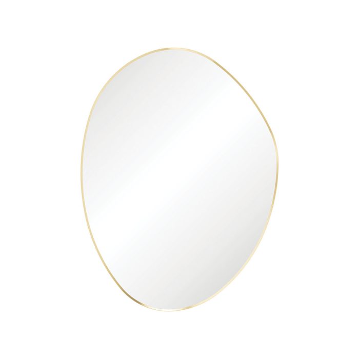 fienza Pebble Urban Brass Asymmetrical Framed Mirror 900 x 1200mm