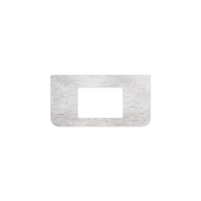 fienza Polar Sacco Silica Free Stone Top Curved Full Depth with Single Undermount Basin Hole 900mm