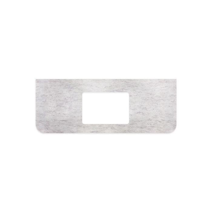 fienza Polar Sacco Silica Free Stone Top Curved Full Depth with Single Undermount Basin Hole 1200mm