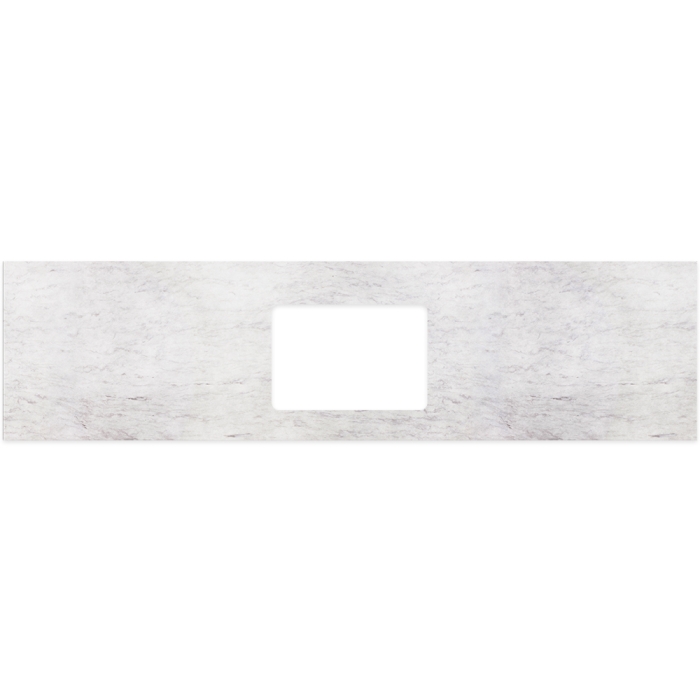fienza Polar Sacco Silica Free Stone Top Rectangular Full Depth with Single Undermount Basin Hole 1800mm