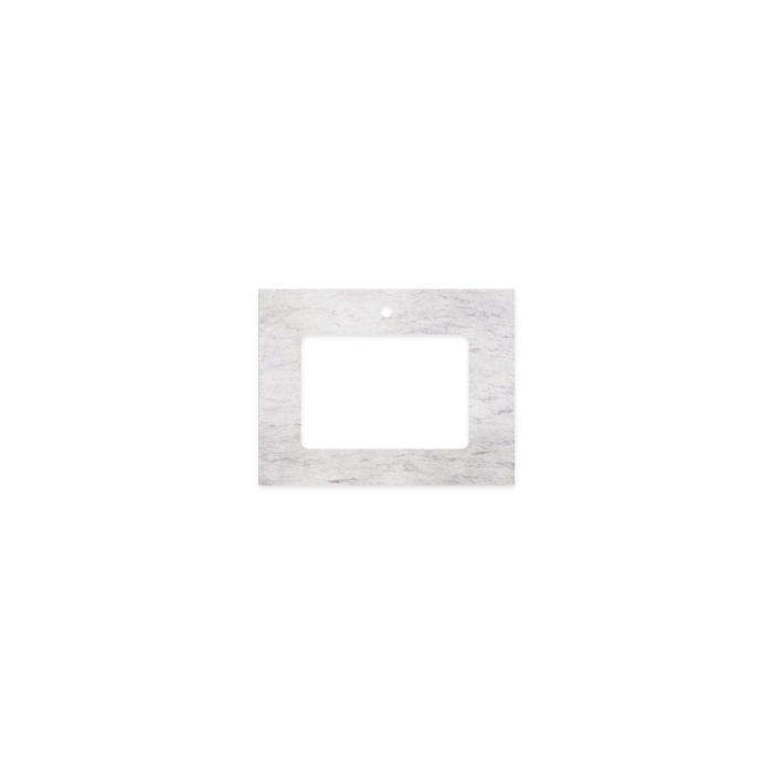 fienza Polar Sacco Silica Free Stone Top Rectangular Full Depth with Single Undermount Basin Hole & Tap Hole 600mm