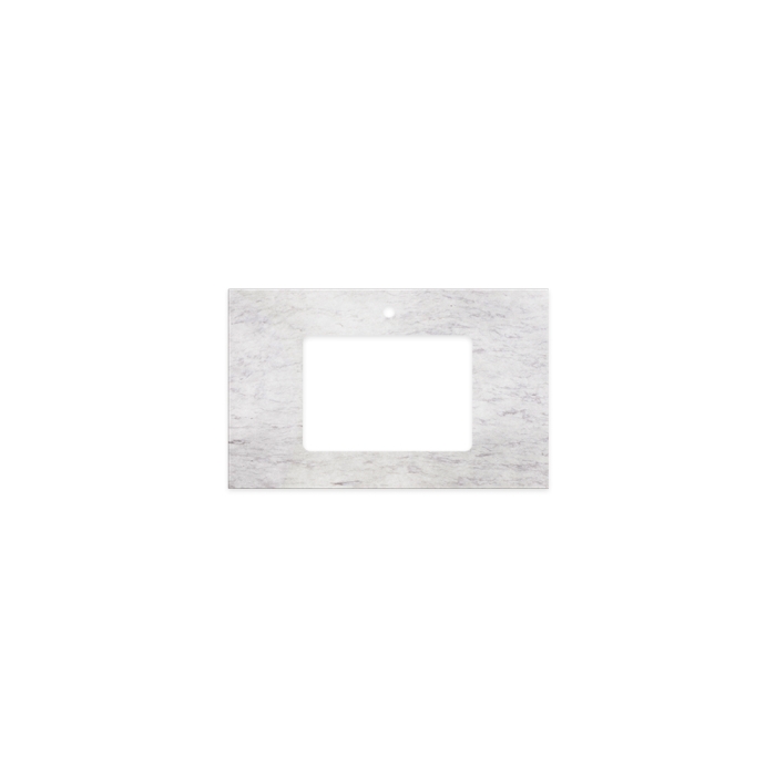 fienza Polar Sacco Silica Free Stone Top Rectangular Full Depth with Single Undermount Basin Hole & Tap Hole 750mm