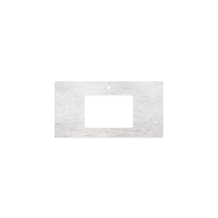 fienza Polar Sacco Silica Free Stone Top Rectangular Full Depth with Single Undermount Basin Hole & Tap Hole 900mm