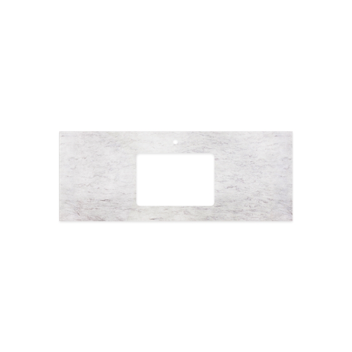 fienza Polar Sacco Silica Free Stone Top Rectangular Full Depth with Single Undermount Basin Hole & Tap Hole 1200mm