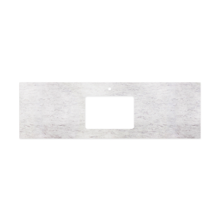 fienza Polar Sacco Silica Free Stone Top Rectangular Full Depth with Single Undermount Basin Hole & Tap Hole 1500mm