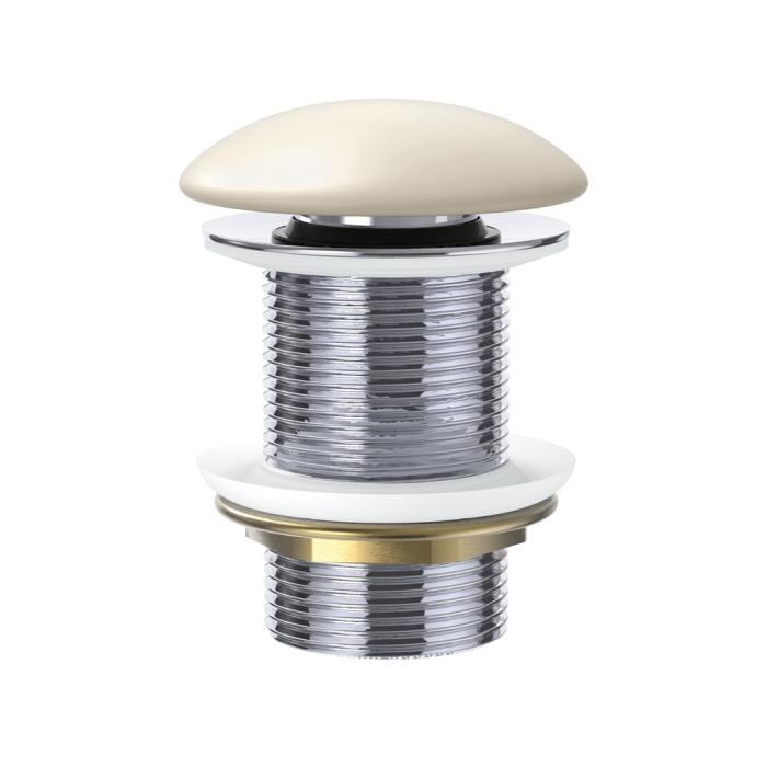 fienza Pop-Up 32mm Non-Overflow Basin Waste Matte Khaki Ceramic Cap