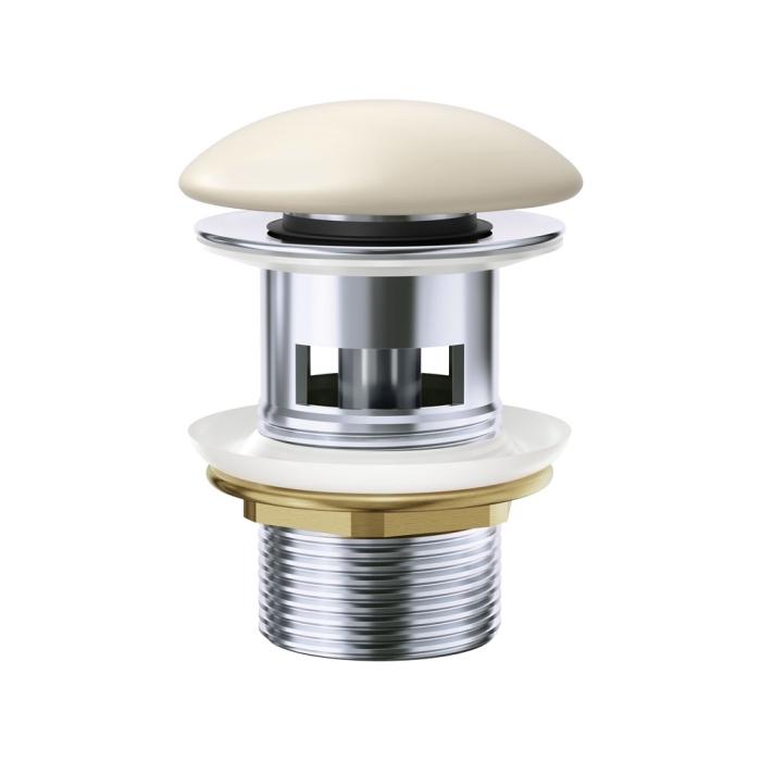 fienza Pop-Up 32mm Overflow Basin Waste Matte Khaki Ceramic Cap