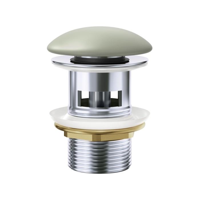 fienza Pop-Up 32mm Overflow Basin Waste Matte Olive Ceramic Cap
