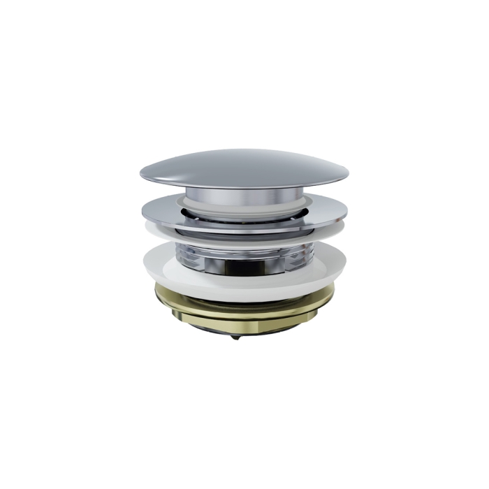 fienza Pull Out Pop Up Bath Waste with Overflow 40mm Chrome