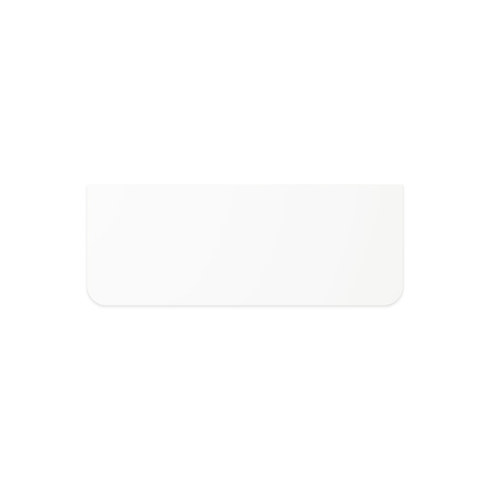fienza Pure White Solid Surface Top Curved Full Depth 1200mm