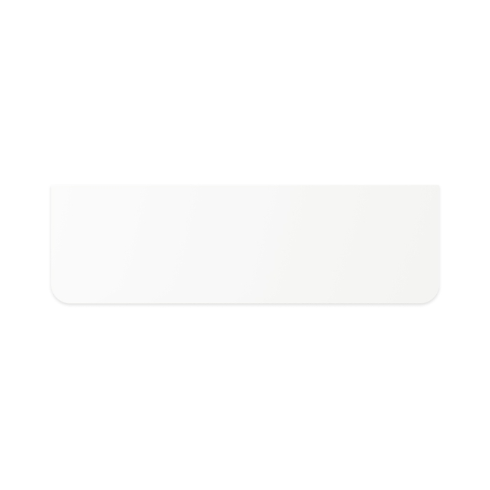 fienza Pure White Solid Surface Top Curved Full Depth 1500mm