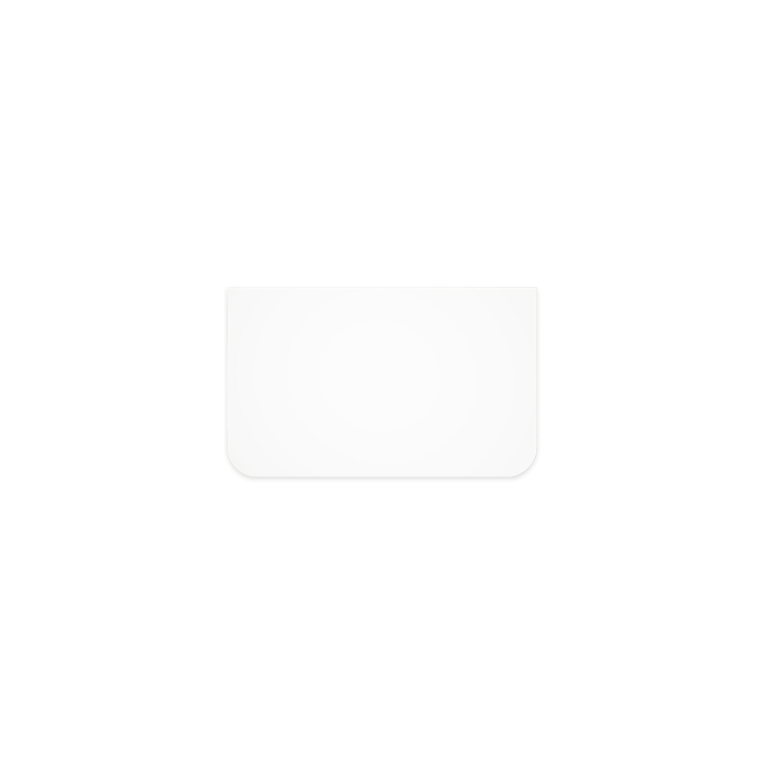 fienza Pure White Solid Surface Top Curved Full Depth 750mm
