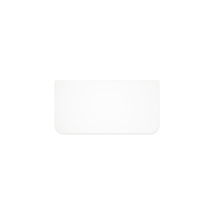Fienza Pure White Solid Surface Top Curved Full Depth 900mm
