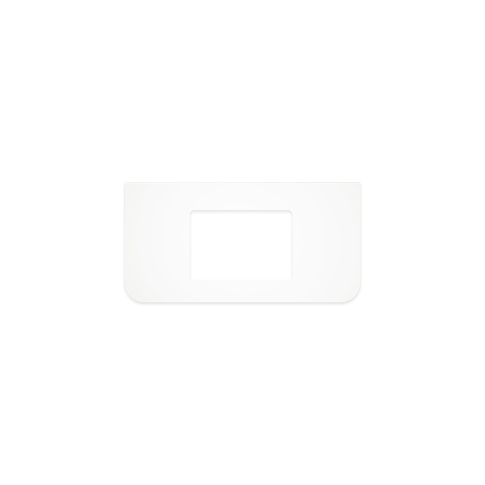 Fienza Pure White Solid Surface Top Curved Full Depth With Single Undermount Basin Hole 900mm