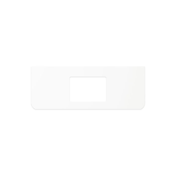 Fienza Pure White Solid Surface Top Curved Full Depth With Single Undermount Basin Hole 1200mm