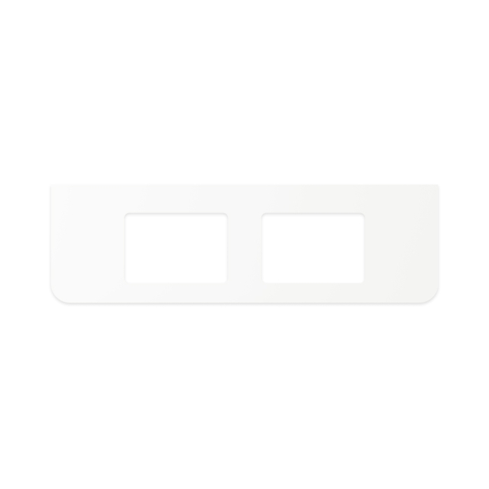 fienza Pure White Solid Surface Top Curved Full Depth with Single Undermount Basin Hole 1500mm