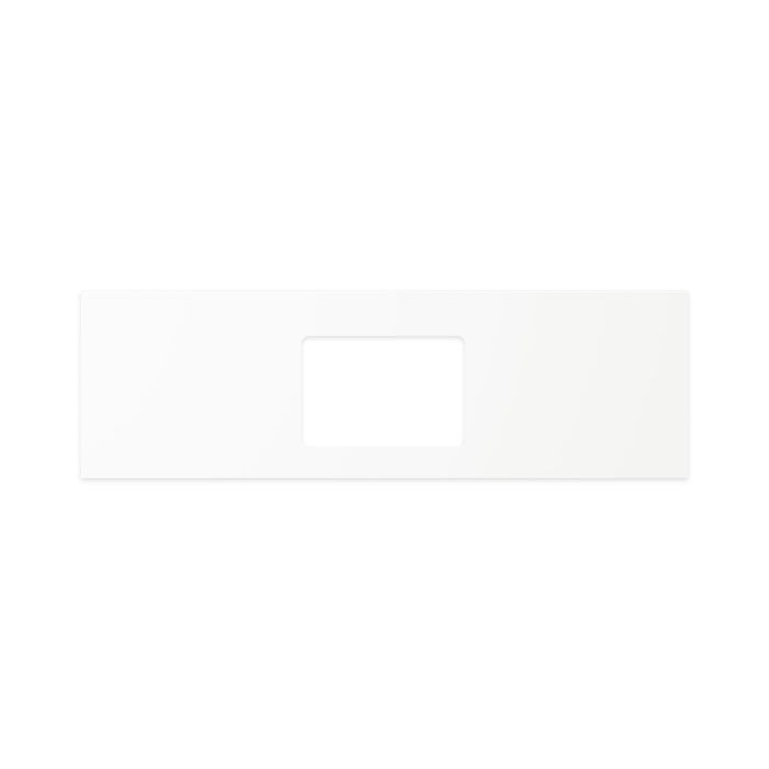 fienza Pure White Solid Surface Top Rectangular Full Depth with Single Undermount Basin Hole 1500mm