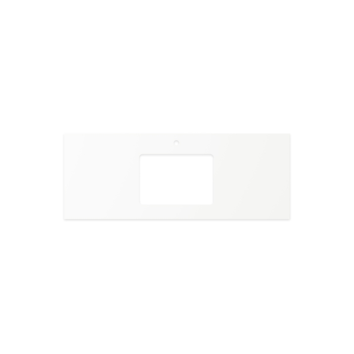 fienza Pure White Solid Surface Top Rectangular Full Depth with Single Undermount Basin Hole & Tap Hole 1200mm