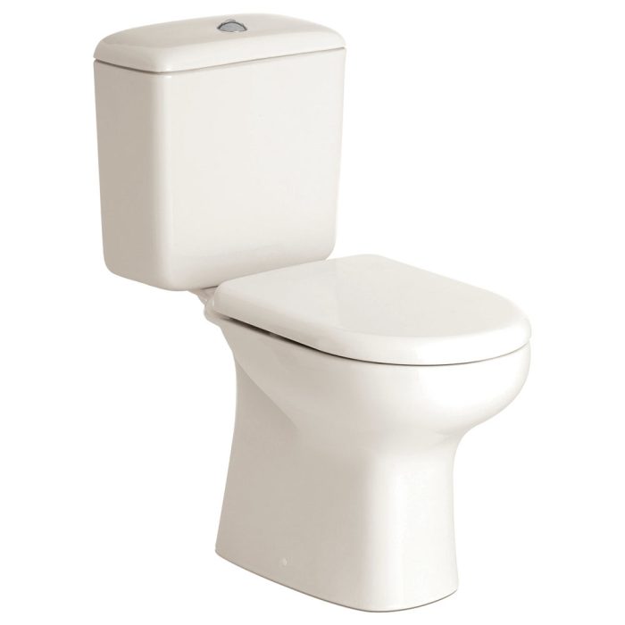 fienza RAK Liwa Ivory Close-Coupled Toilet Suite Ivory with S-Trap 140