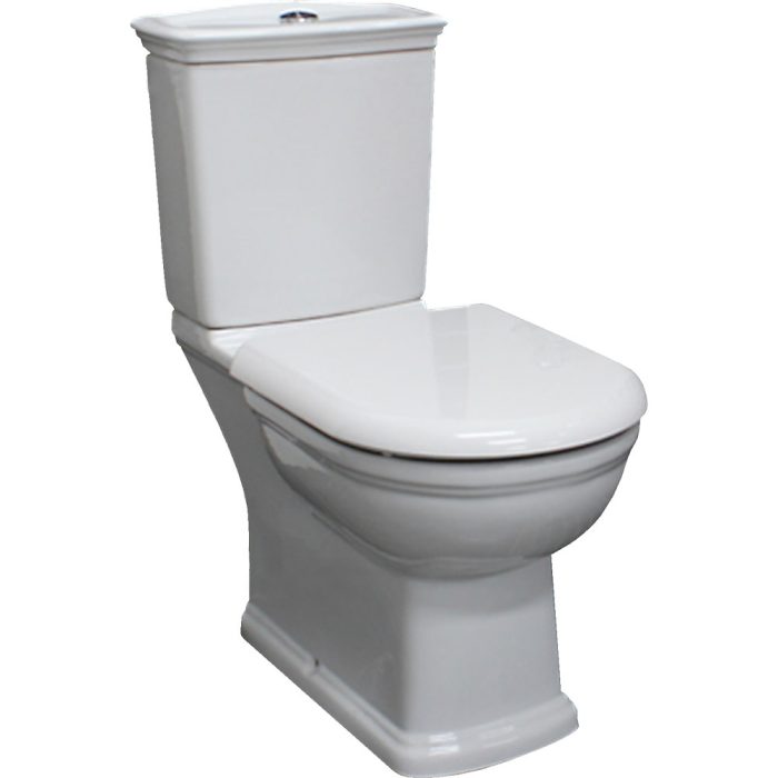 fienza RAK Washington White Close-Coupled Toilet Suite Alpine White with S-Trap 240