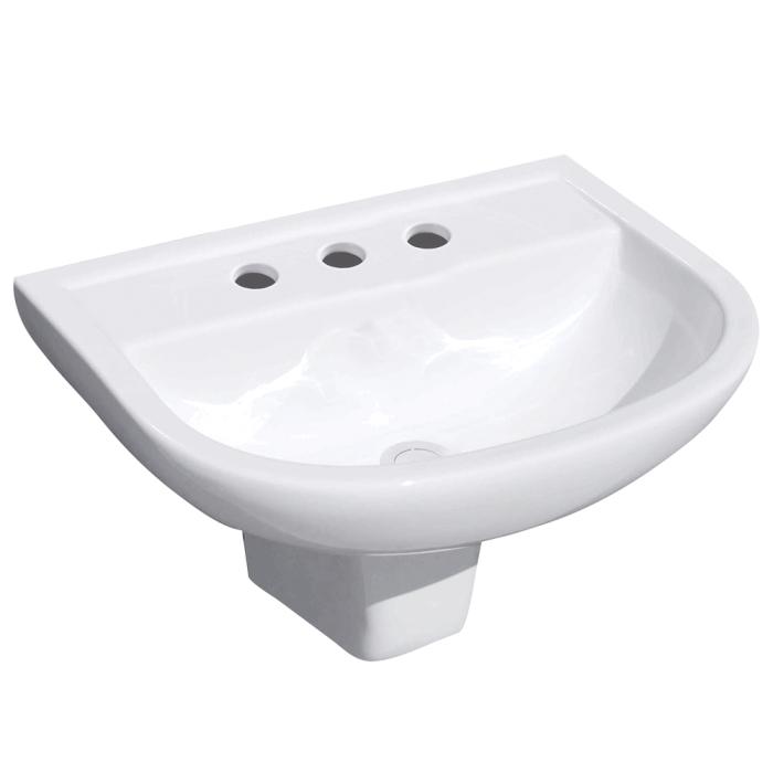 Fienza RAK X500 Wall Basin With Integral Shroud 3 Tap Holes