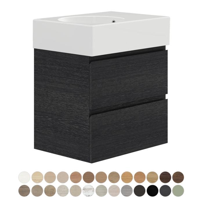 Fienza Reba Ensuite Drawer 600 Left Bowl Wall Hung Vanity