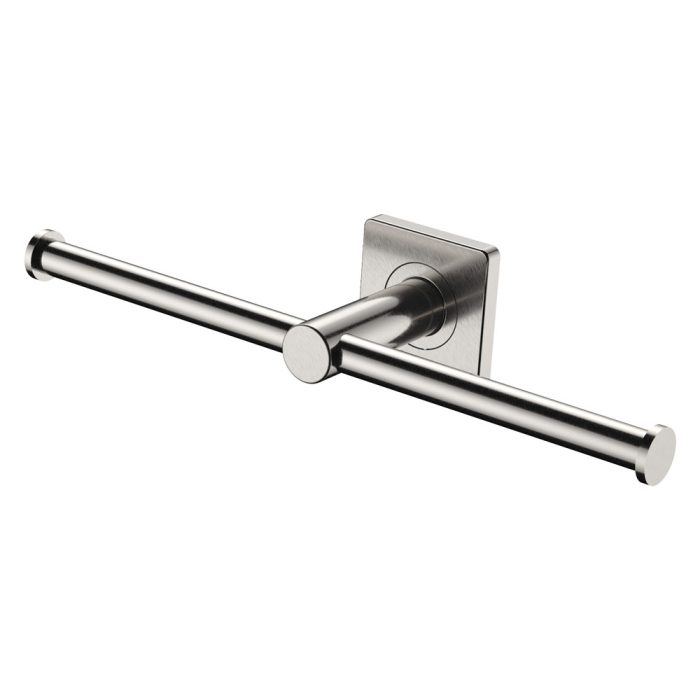 fienza Sansa Double Toilet Roll Holder Brushed Nickel