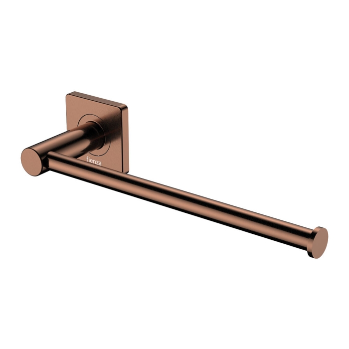 fienza Sansa Hand Towel Rail / Toilet Roll Holder Brushed Copper