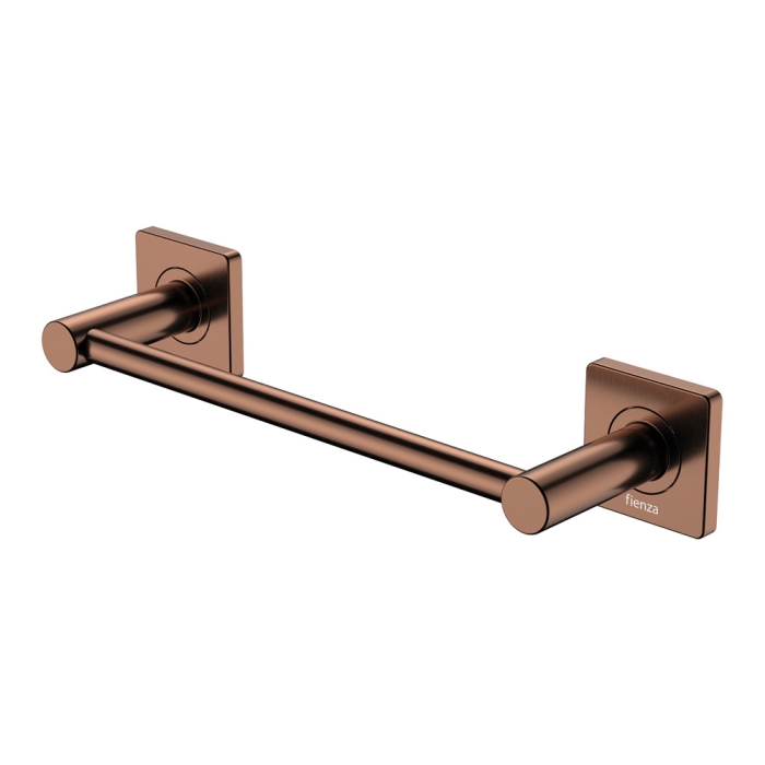 fienza Sansa Single Towel Rail 300mm Brushed Copper