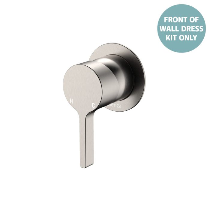 fienza Sansa Wall Mixer Dress Kit Small Round Plate Brushed Nickel