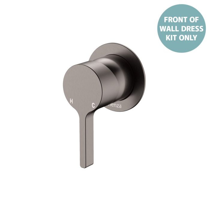 fienza Sansa Wall Mixer Dress Kit Small Round Plate Gun Metal